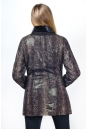 Женская кожаная куртка из натуральной замши с воротником, отделка норка 0900257-7